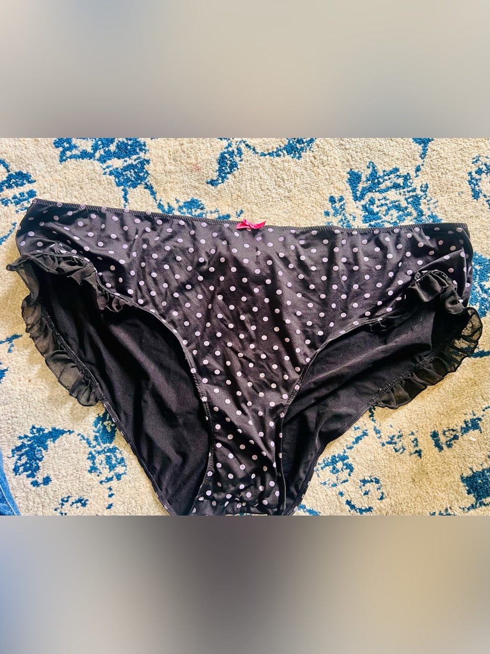 torrid Black Bikini Bottoms with Light Pink Polka Dots